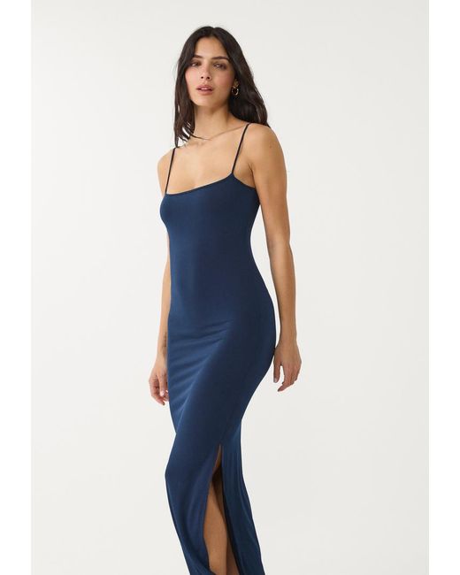 Vestito Lungo Con Bretelle di Stradivarius in Blue