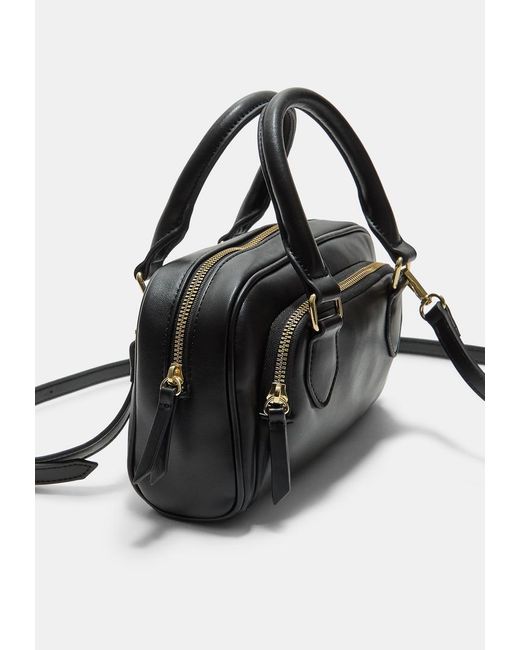 Borsa Bowling Con Cerniera di Stradivarius in Black