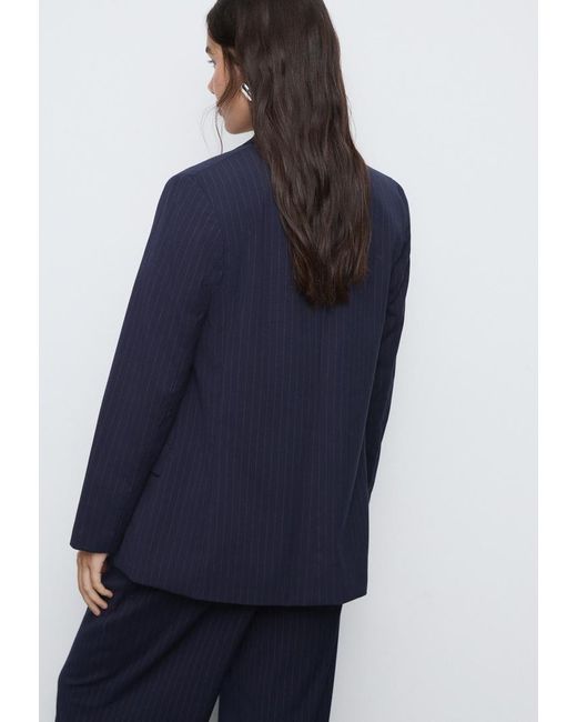 Blazer Aperto A Righe di Stradivarius in Blue