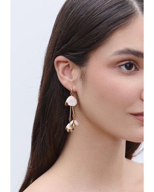 Set Di 2 Orecchini A Fiori di Stradivarius in White