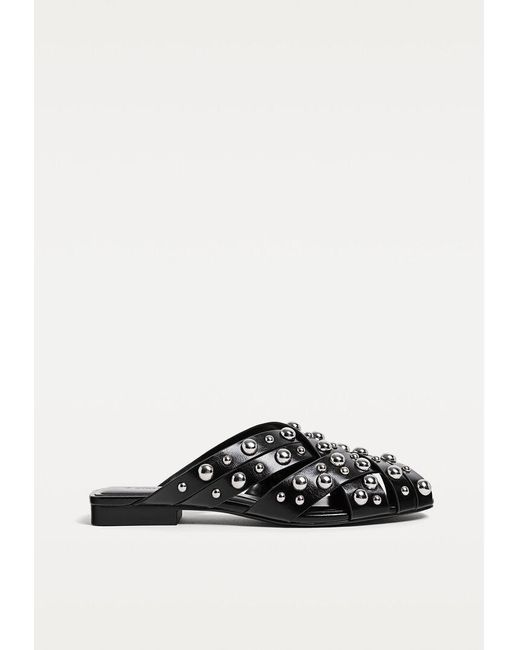 Scarpe Basse Slingback Borchie di Stradivarius in Black