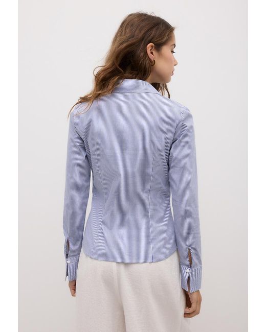 Camicia Basic Fitted di Stradivarius in White