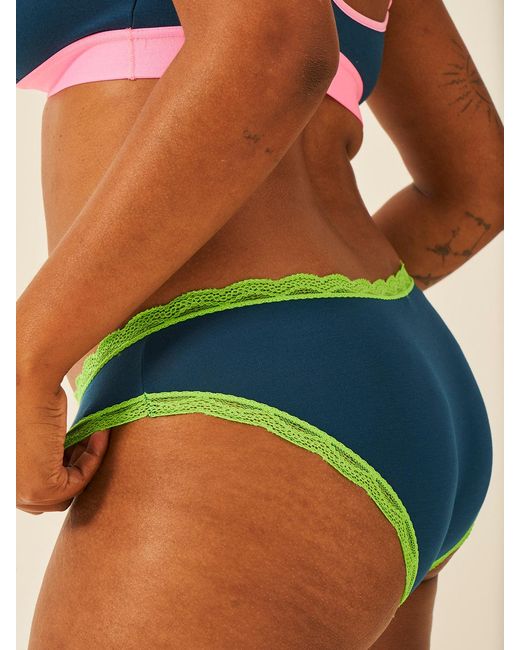 Stripe & Stare Midnight Neon Green Lace Knicker