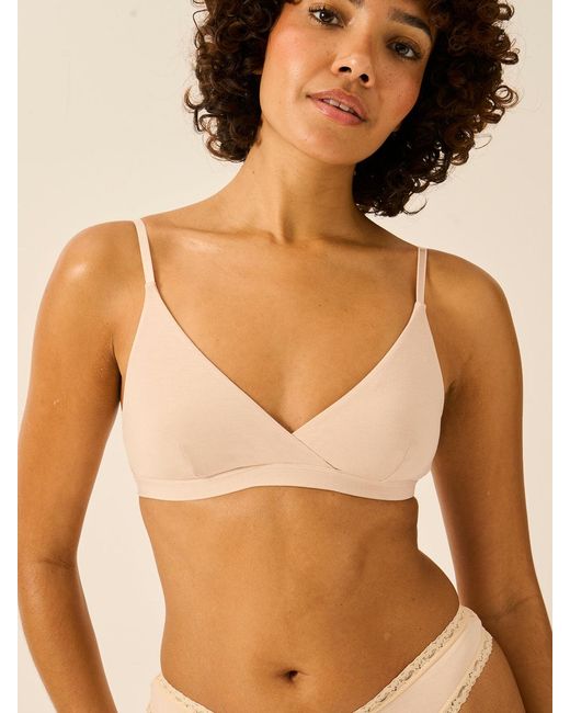 Stripe & Stare Brown Crossover Bra
