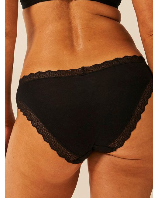 Stripe & Stare Black Zigzag Lace Original Knicker Four Back