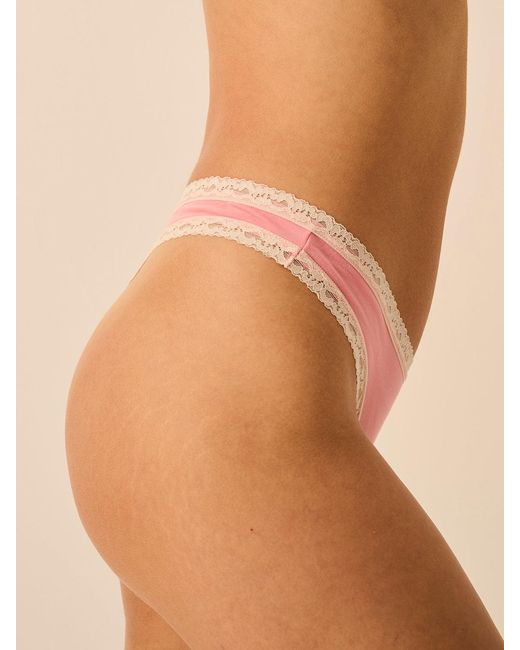 Stripe & Stare Pink Thong Four Pack