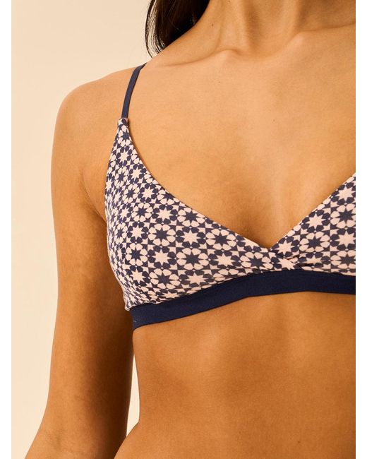 Stripe & Stare Brown Crossover Bra