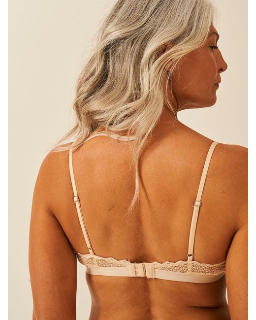 Stripe & Stare Brown Zigzag Lace Triangle Bra