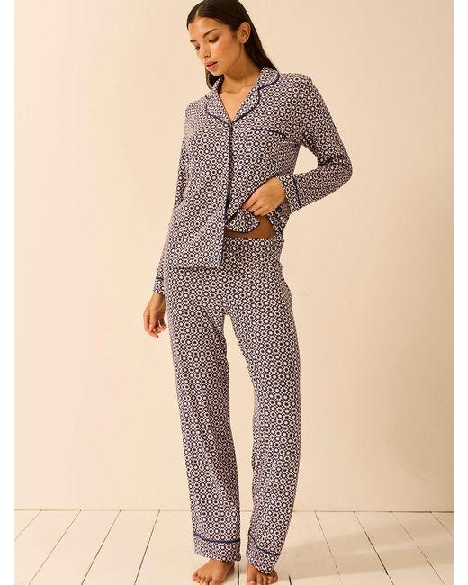 Stripe & Stare Natural Long Pyjama Set