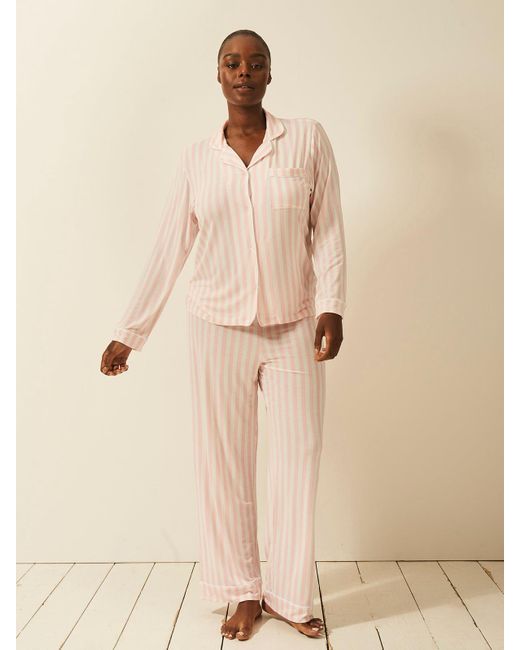 Stripe & Stare Natural Long Pyjama Set
