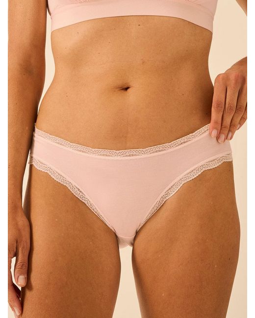 Stripe & Stare Brown Pink-a-boo Original Knicker Four Pack