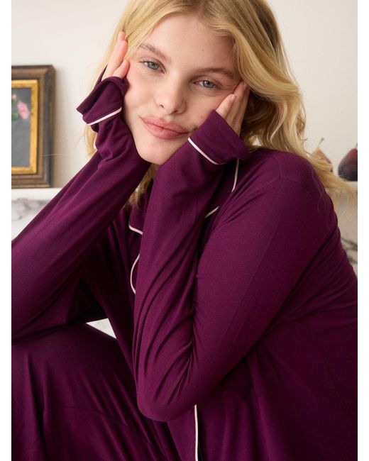 Stripe & Stare Red Long Pyjama Set