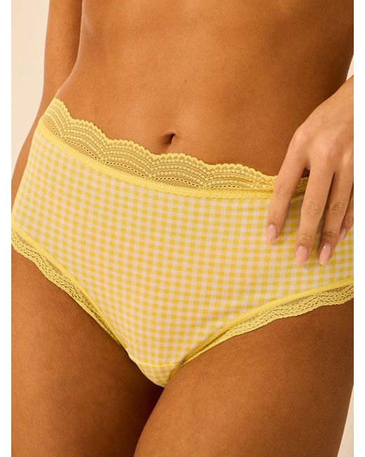 Stripe & Stare Pink High Rise Knicker Four Pack