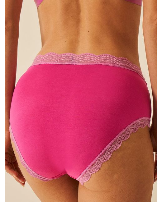 Stripe & Stare Pink High Rise Knicker Four Pack