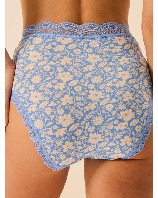 Stripe & Stare Blue High Rise Knicker
