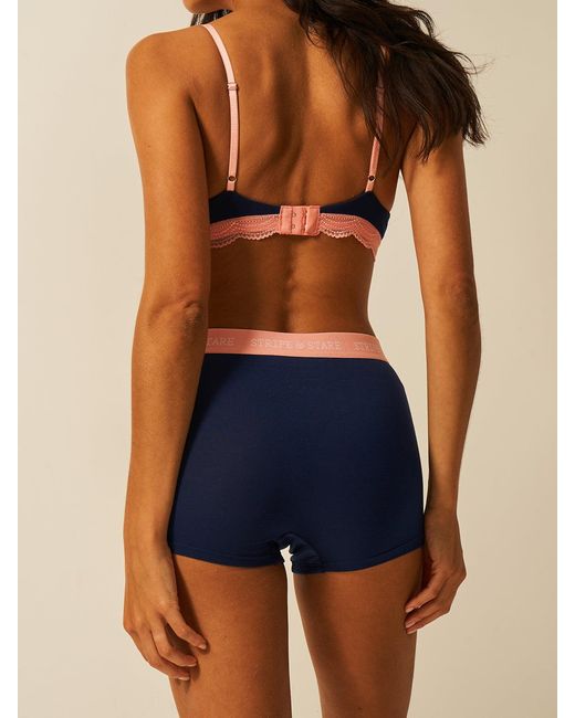 Stripe & Stare Blue Boxer
