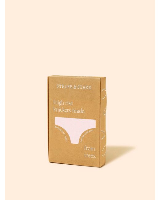Stripe & Stare Brown Zigzag Lace High Rise Knicker