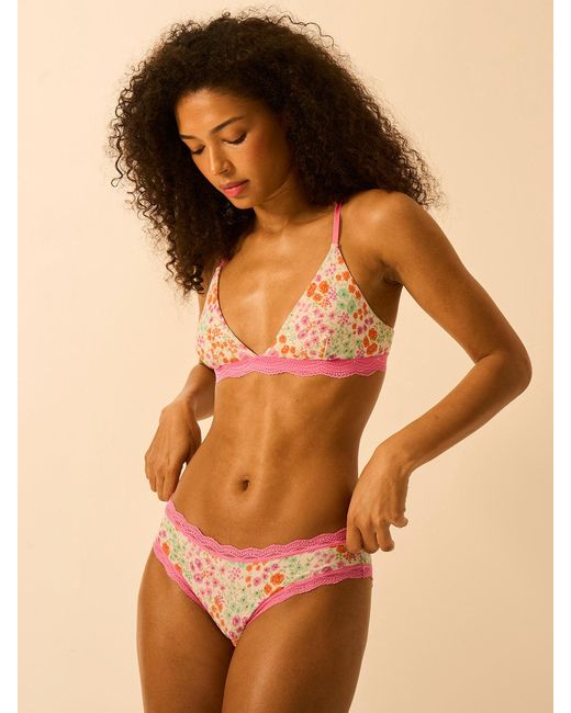 Stripe & Stare Orange Triangle Lace Bra