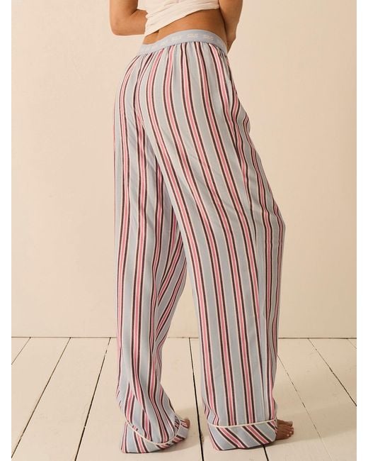 Stripe & Stare Natural Soft Brushed Woven Pyjama Bottoms