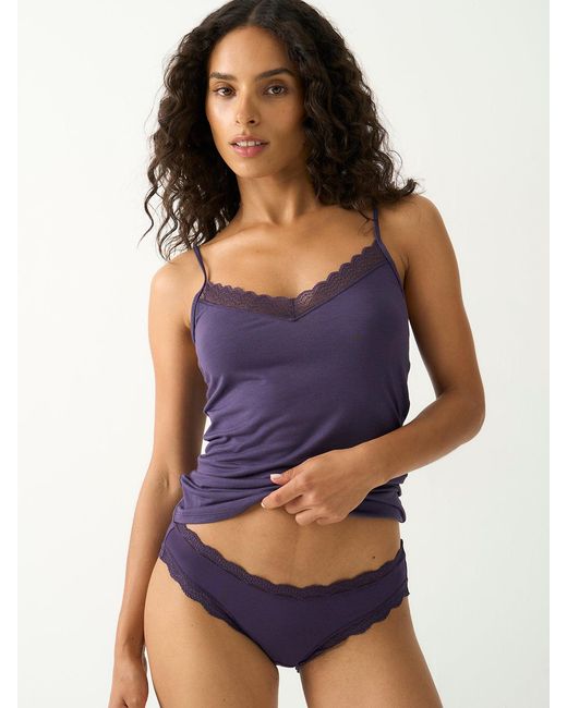 Stripe & Stare Purple Zigzag Lace Cami