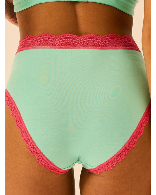 Stripe & Stare Pink High Rise Knicker Four Pack