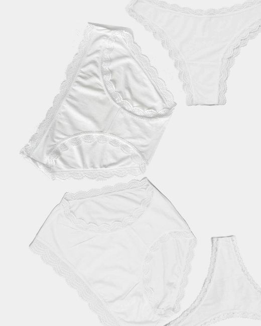 Stripe & Stare White The Discovery Knicker Pack