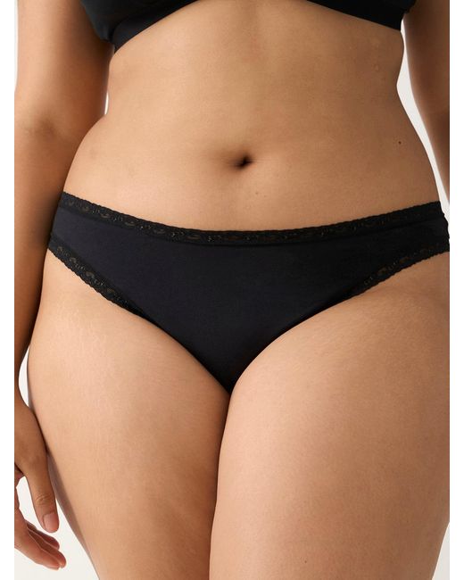 Stripe & Stare Black Thong Four-Pack
