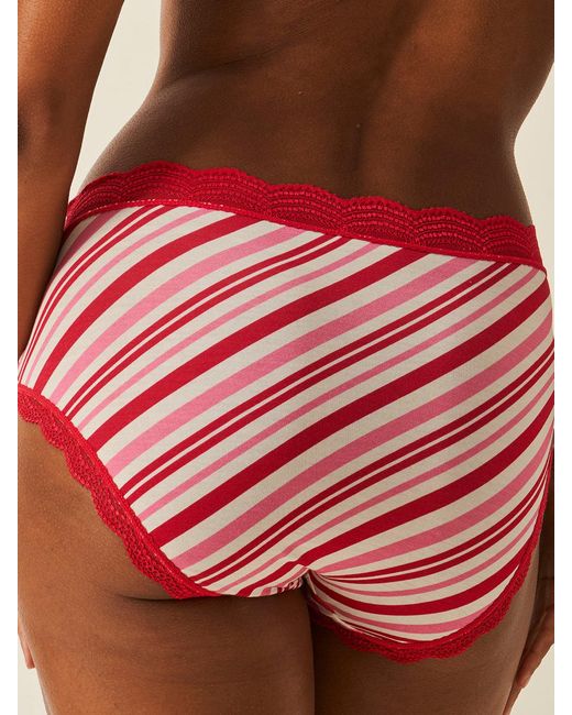 Stripe & Stare Pink High Rise Knicker Four Pack