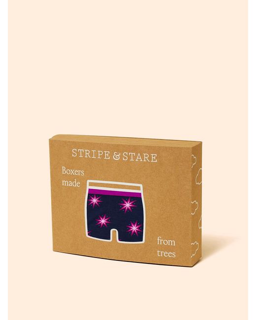 Stripe & Stare Blue Boxer