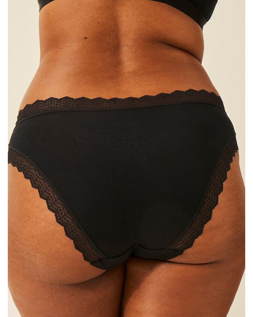 Stripe & Stare Black Zigzag Lace Original Knicker Four Back