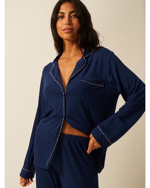 Stripe & Stare Blue Long Pyjama Set