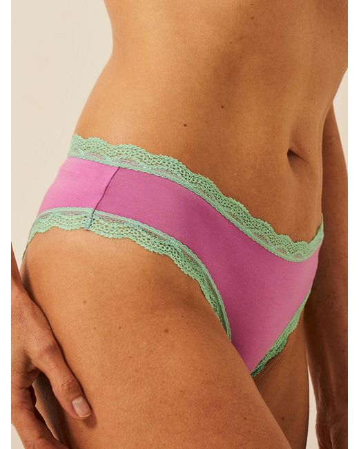 Stripe & Stare Pink Brazilian Knicker Four Pack