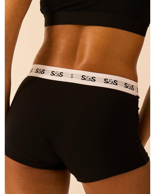 Stripe & Stare Black Boxer