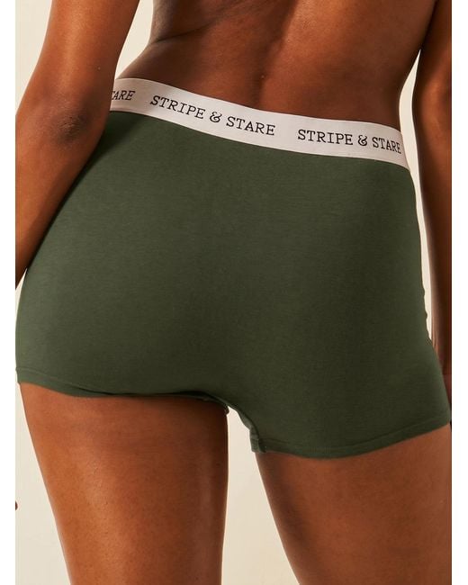 Stripe & Stare Green Boxer