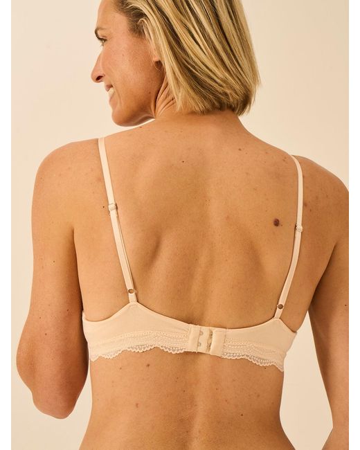 Stripe & Stare White Triangle Lace Bra
