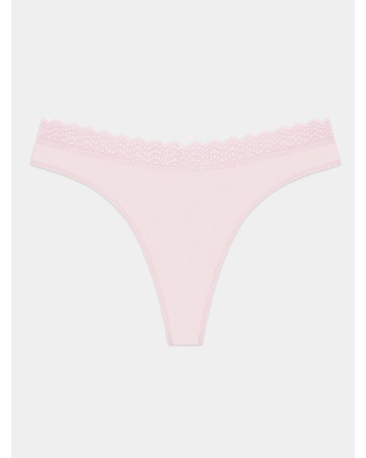 Stripe & Stare Natural Zigzag Lace Thong