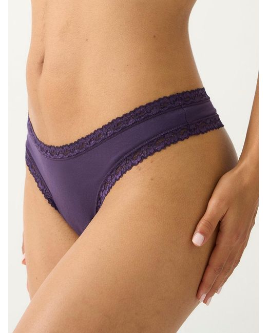 Stripe & Stare Purple Thong Four Pack