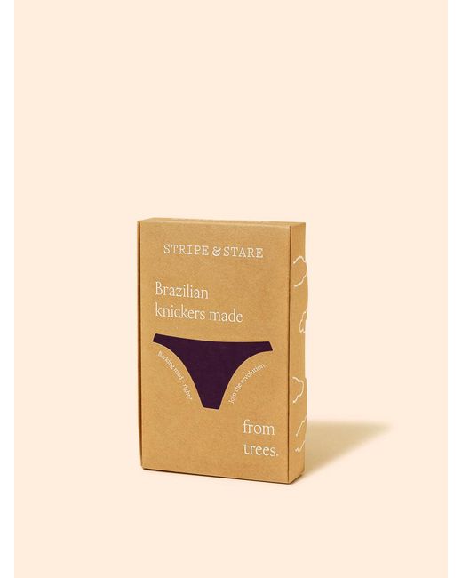Stripe & Stare Purple Brazilian Knicker