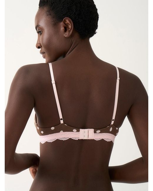 Stripe & Stare Brown Triangle Lace Bra