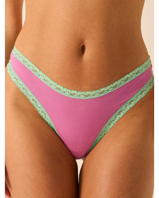 Stripe & Stare Yellow Thong Four Pack