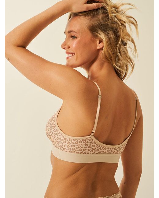 Stripe & Stare Natural Neutral Leopard Sand T-Shirt Bra