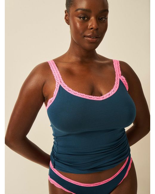 Stripe & Stare Blue Lace Cami