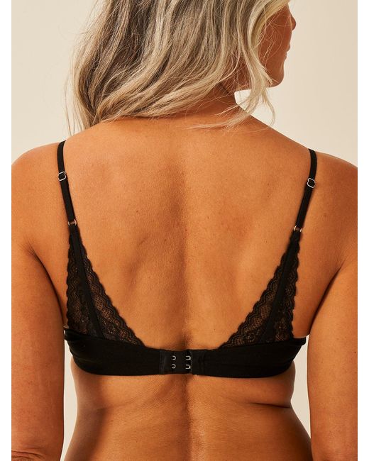 Stripe & Stare Black Eco Lace Triangle Bra