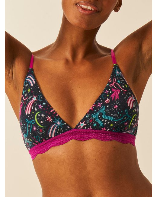 Stripe & Stare Green Triangle Lace Bra