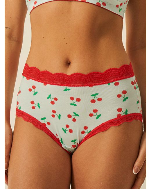 Stripe & Stare Red High Rise Knicker