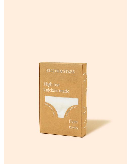 Stripe & Stare Brown Zigzag Lace High Rise Knicker