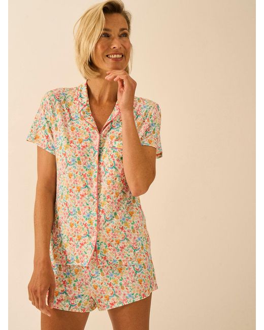 Stripe & Stare Natural Short Pyjama Set