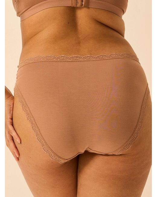 Stripe & Stare Natural Mid Rise High Leg Knicker