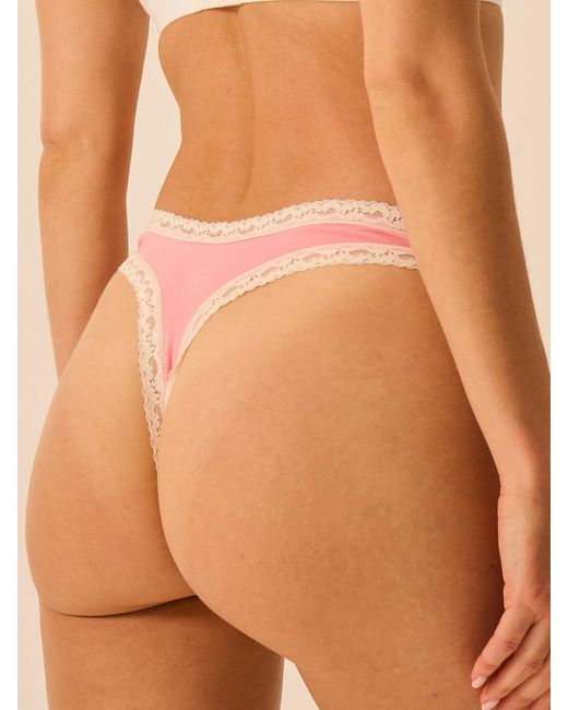 Stripe & Stare Pink Thong Four Pack