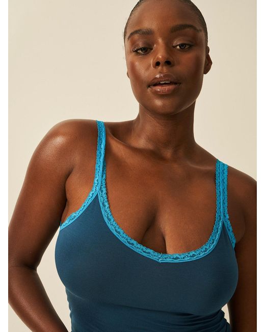 Stripe & Stare Midnight Neon Blue Lace Cami